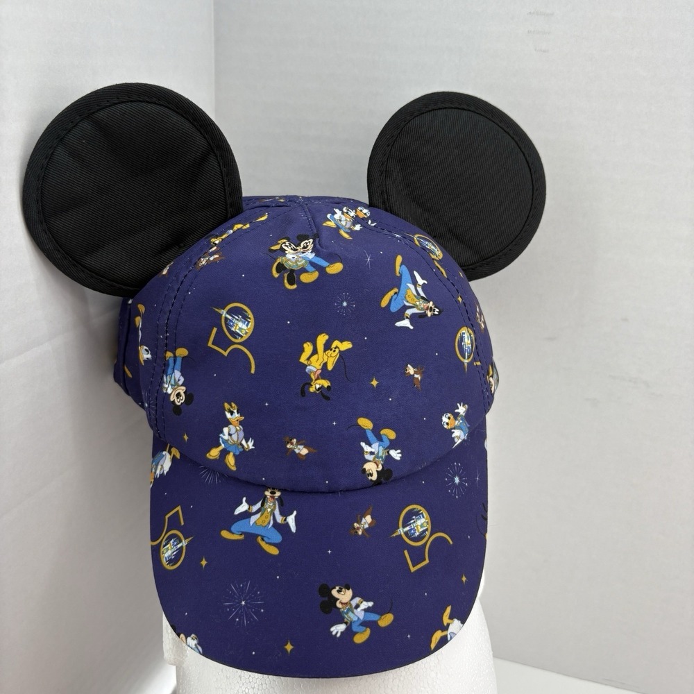 Walt Disney World 50th Anniversary Mickey Mouse Baseball Hat Ears Toddler - Picture 3 of 12